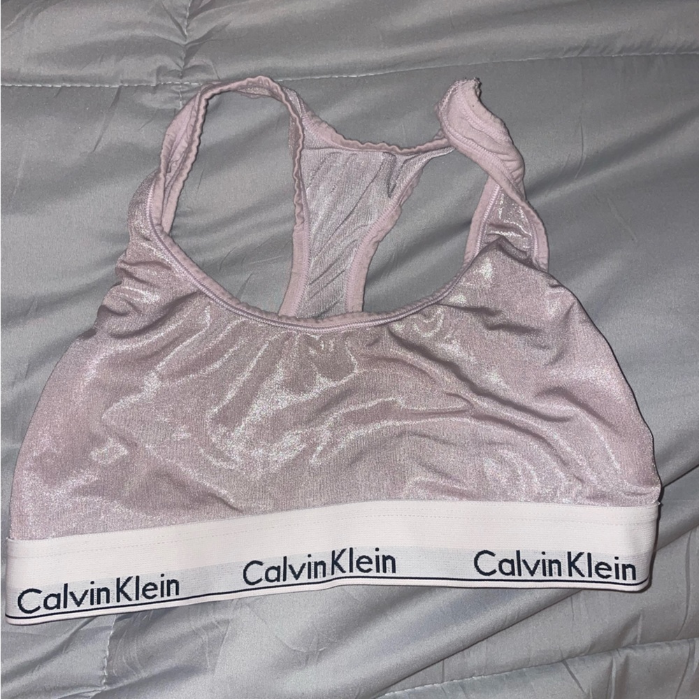 Sheer pink calvin bra